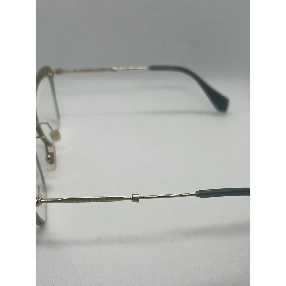 Miu Miu VMU54O Cat Eye Glasses‎ Frames Designer Eyeglasses Gold Green Womens